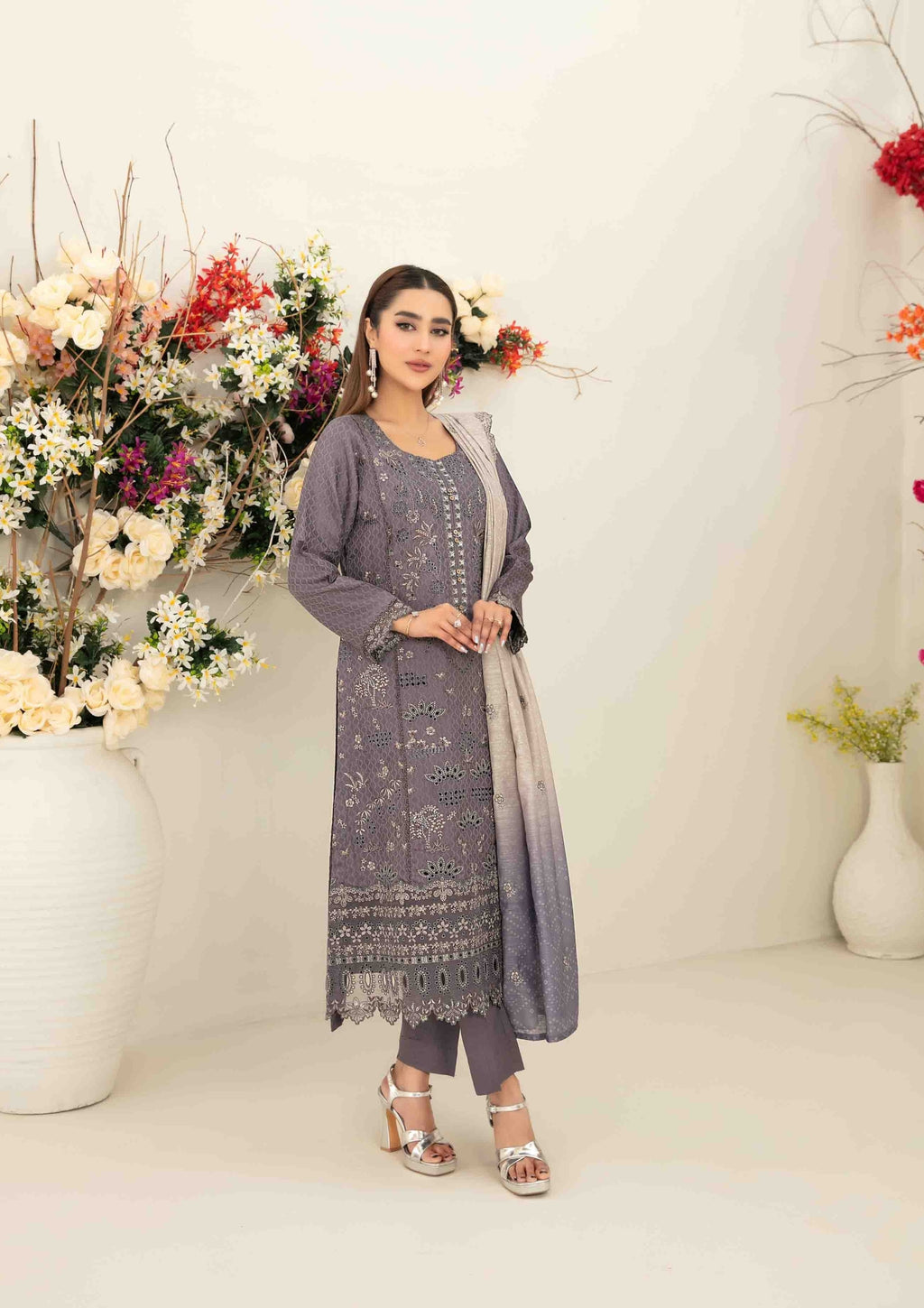 ZAFRAH - Semi Stitched Embroidered Viscose