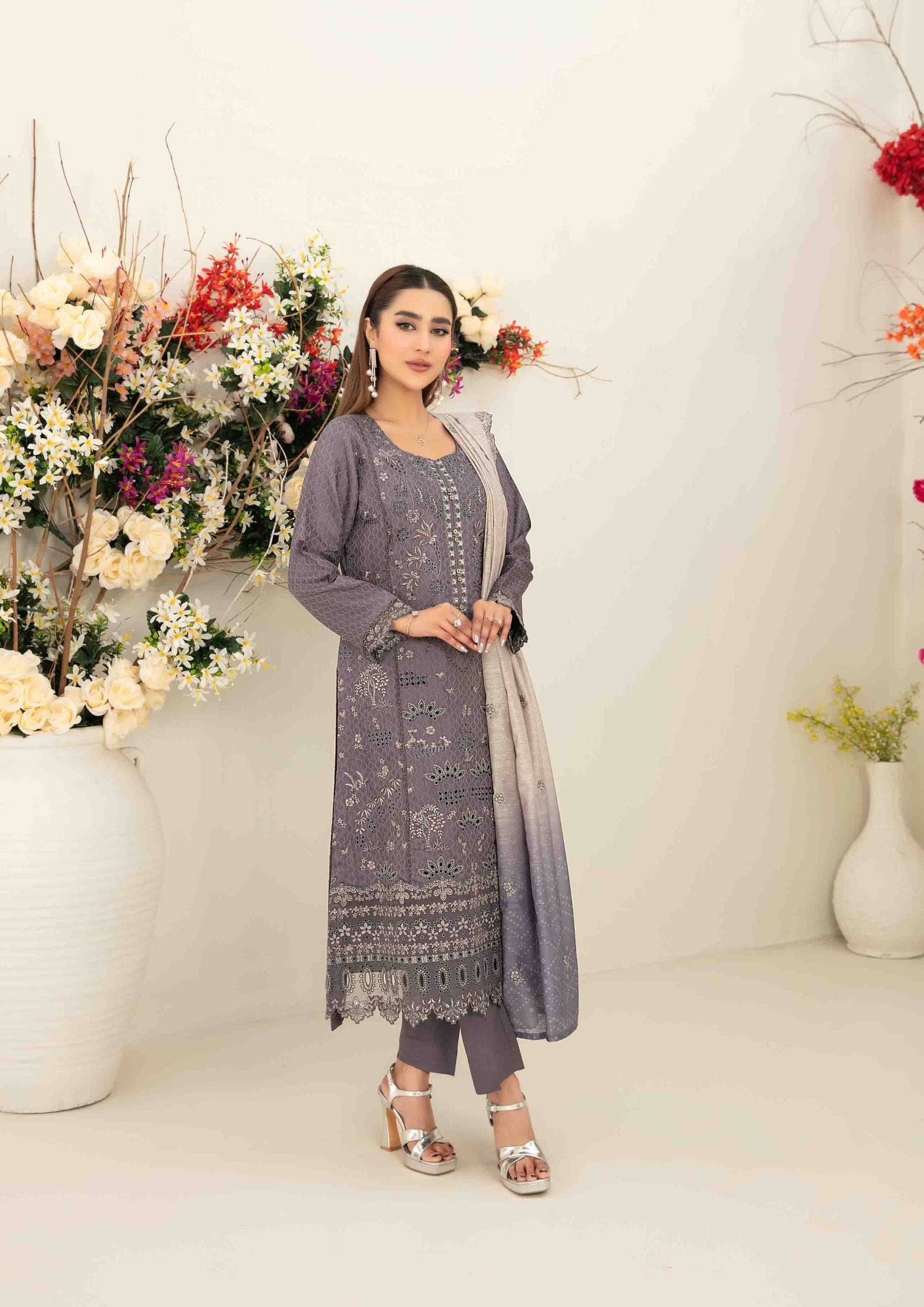 ZAFRAH - Semi Stitched Embroidered Viscose