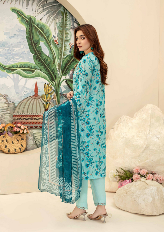 AQAS - Unstitched 3-Piece Digital Printed