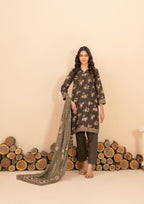ZARQA - 3-PCS Unstitched Khaddar