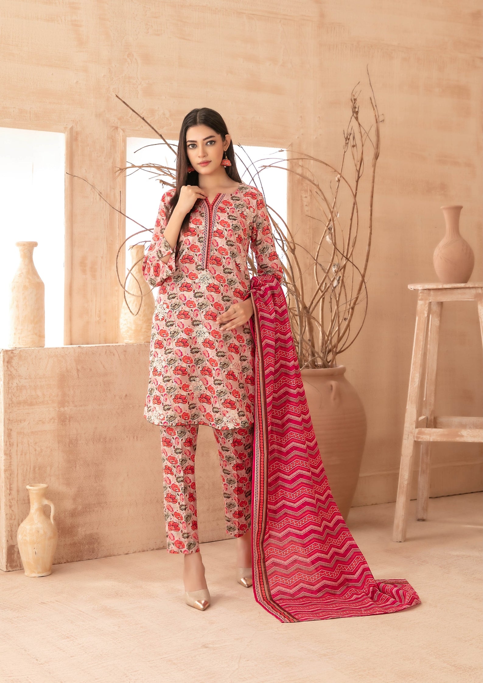 ZIMAL - Unstitched Embroidered Khaddar