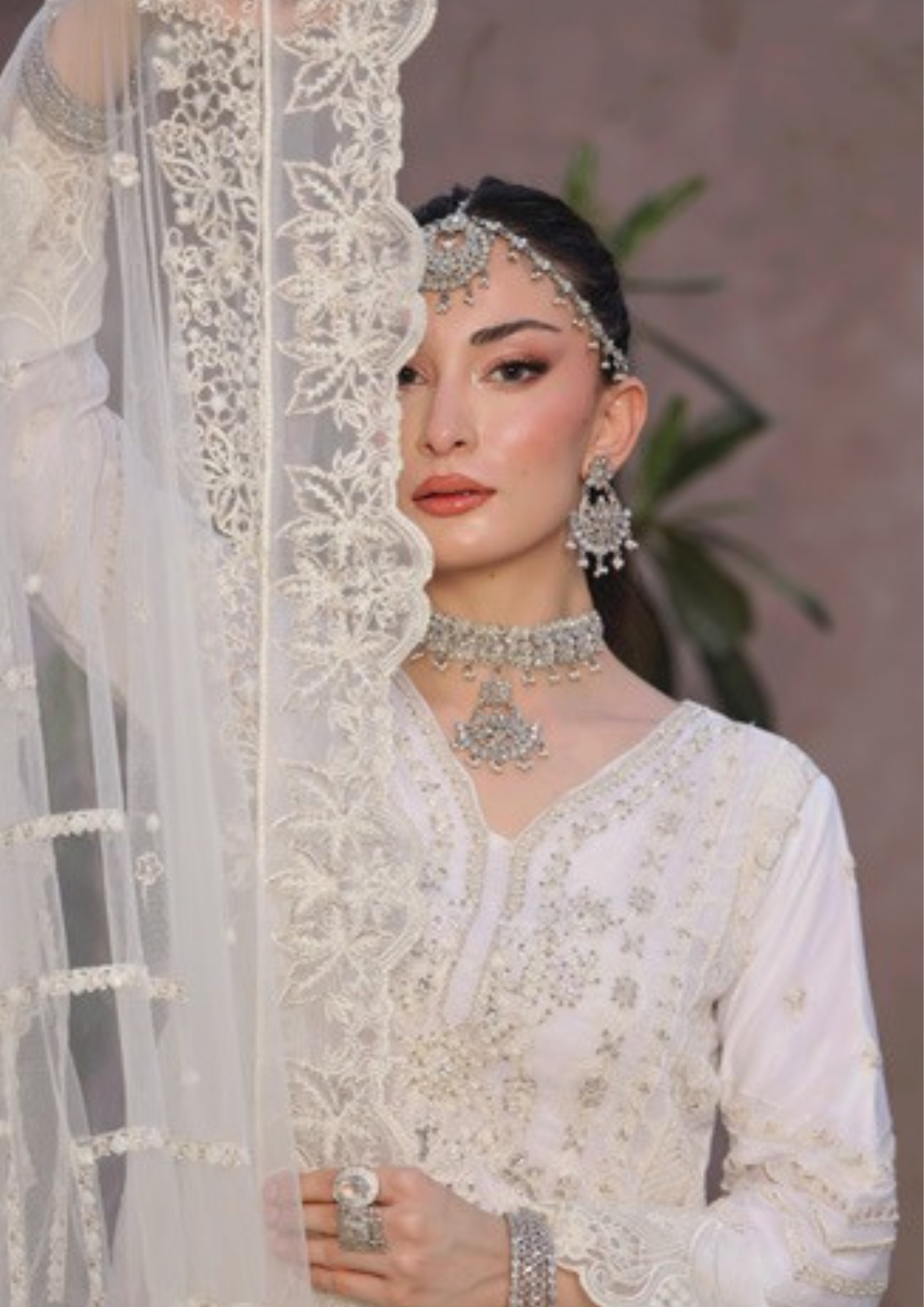 SHEESH MAHAL - Semi Stitched 3 - Piece Embroidered