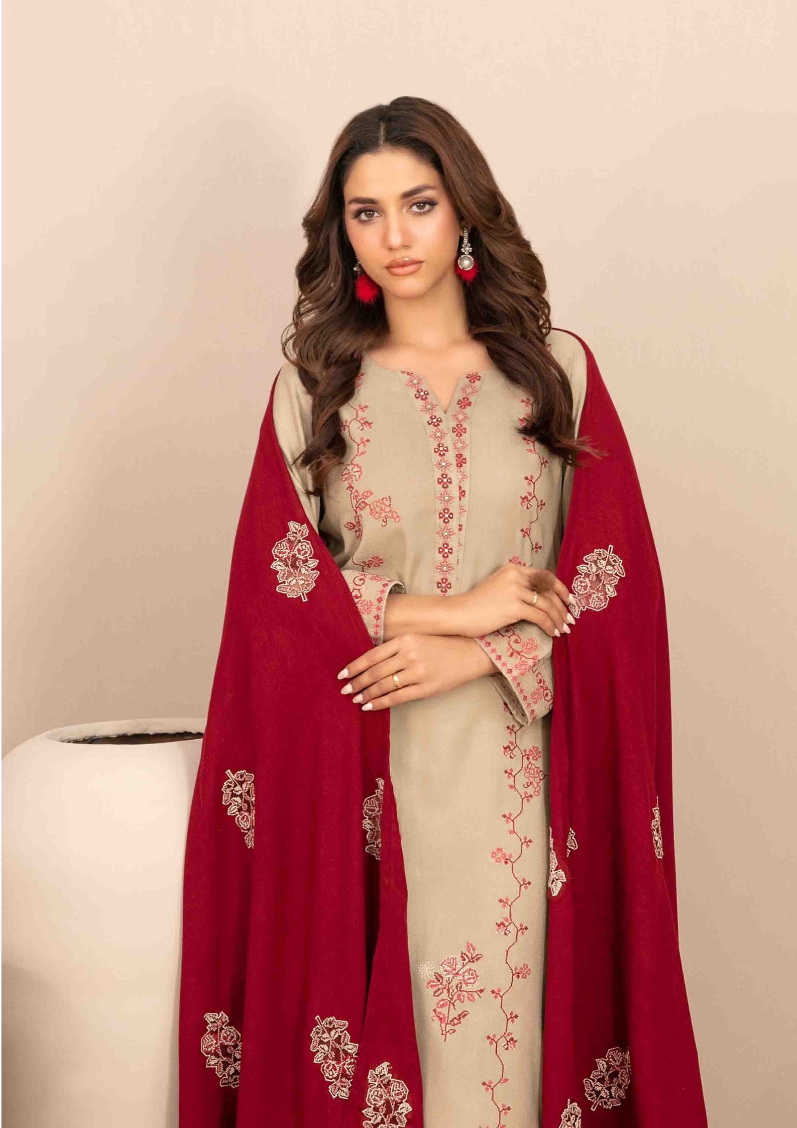 INAYA - Semi Stitched Embroidered