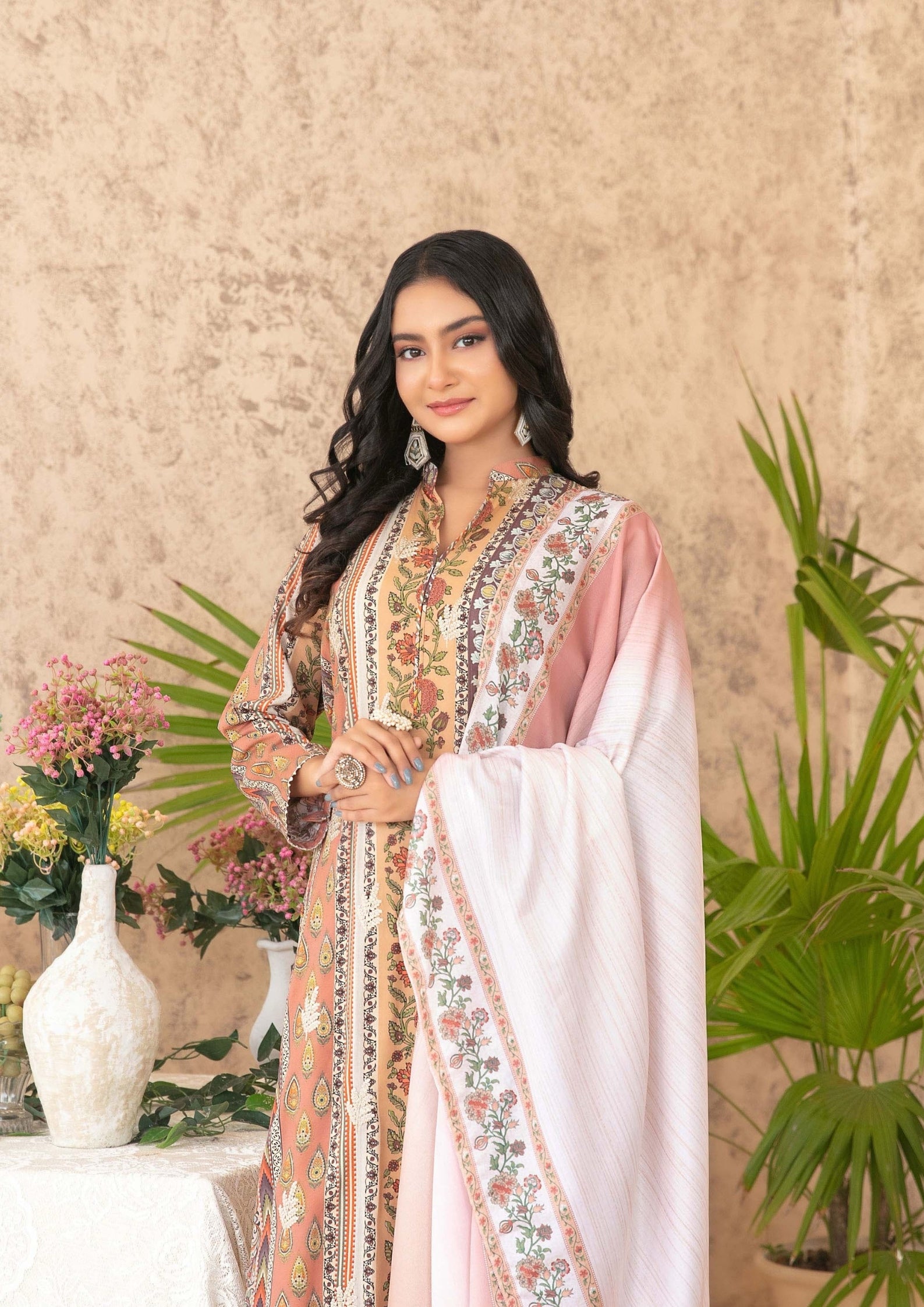 ANCHAL - Unstitched Embroidered Digital Printed Staple