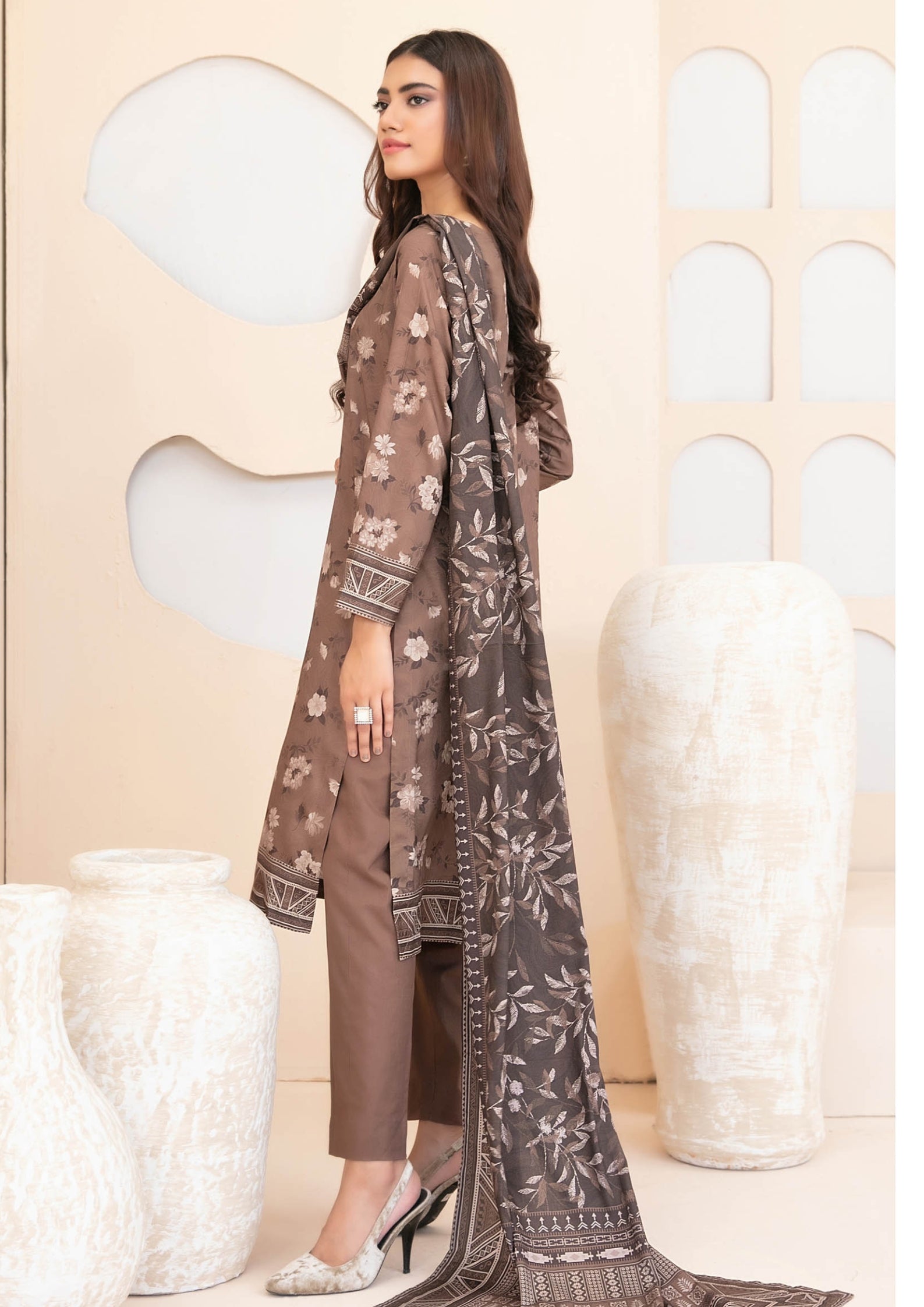 ZEENAT - Unstitched 3-PCS Digital Printed Staple