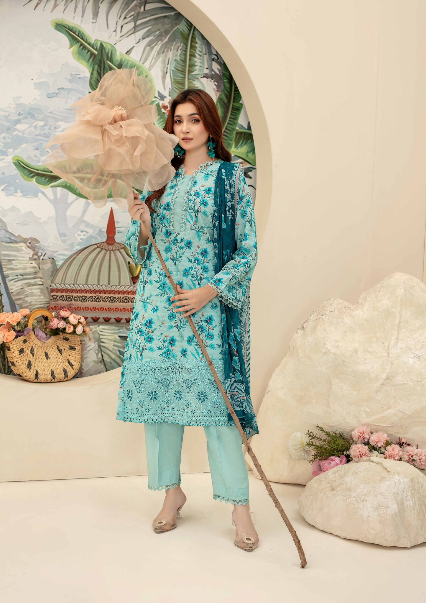 AQAS - Unstitched 3-Piece Digital Printed