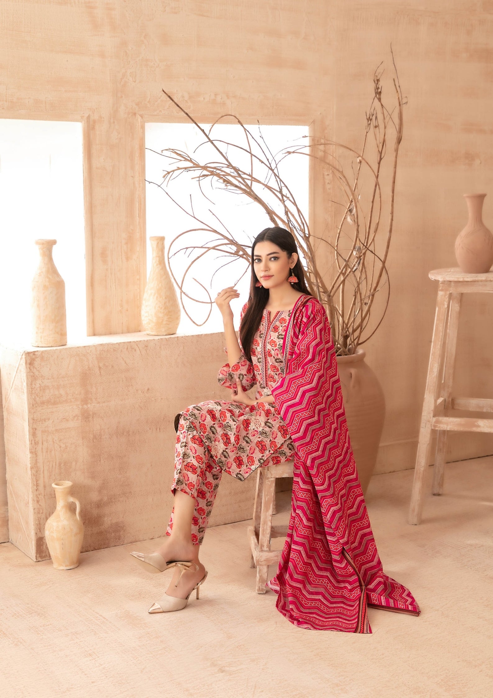 ZIMAL - Unstitched Embroidered Khaddar