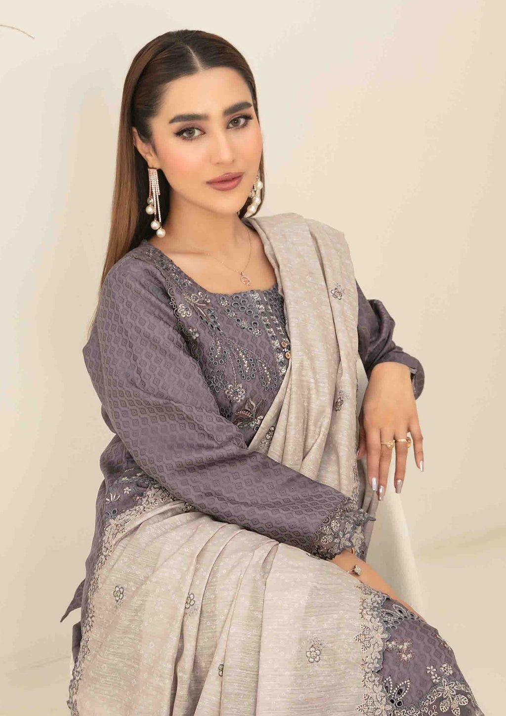 ZAFRAH - Semi Stitched Embroidered Viscose