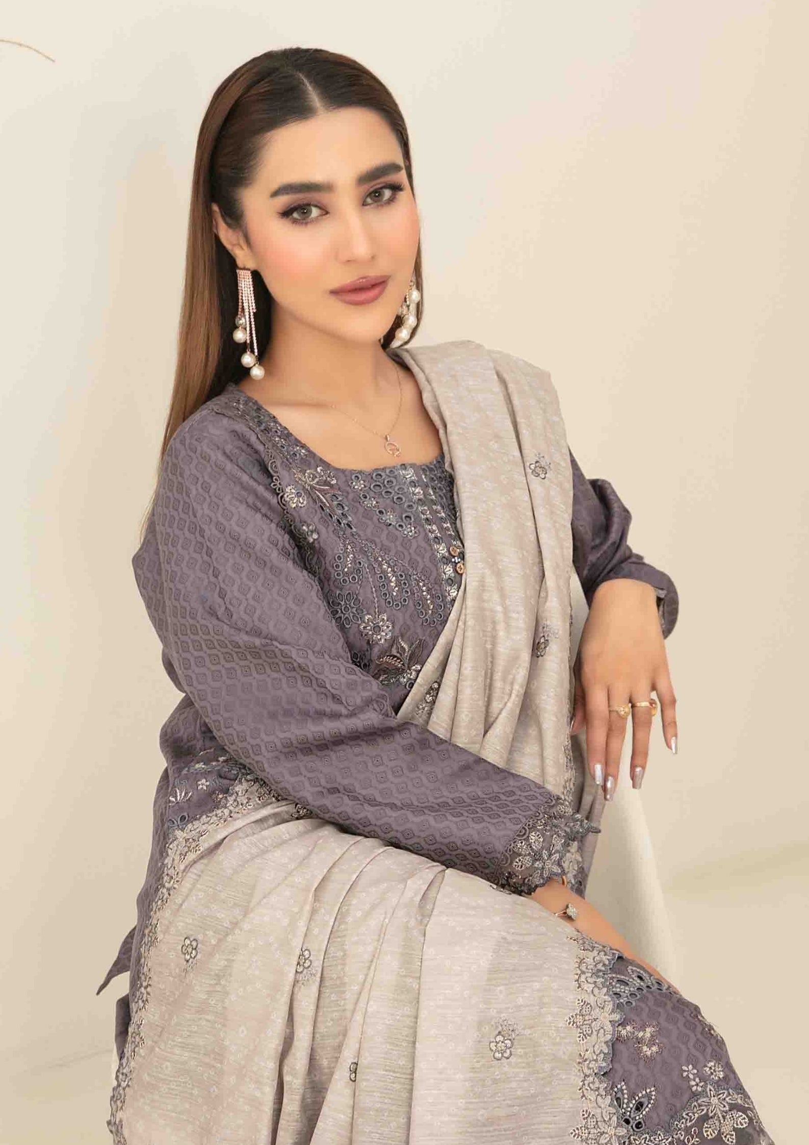 ZAFRAH - Semi Stitched Embroidered Viscose