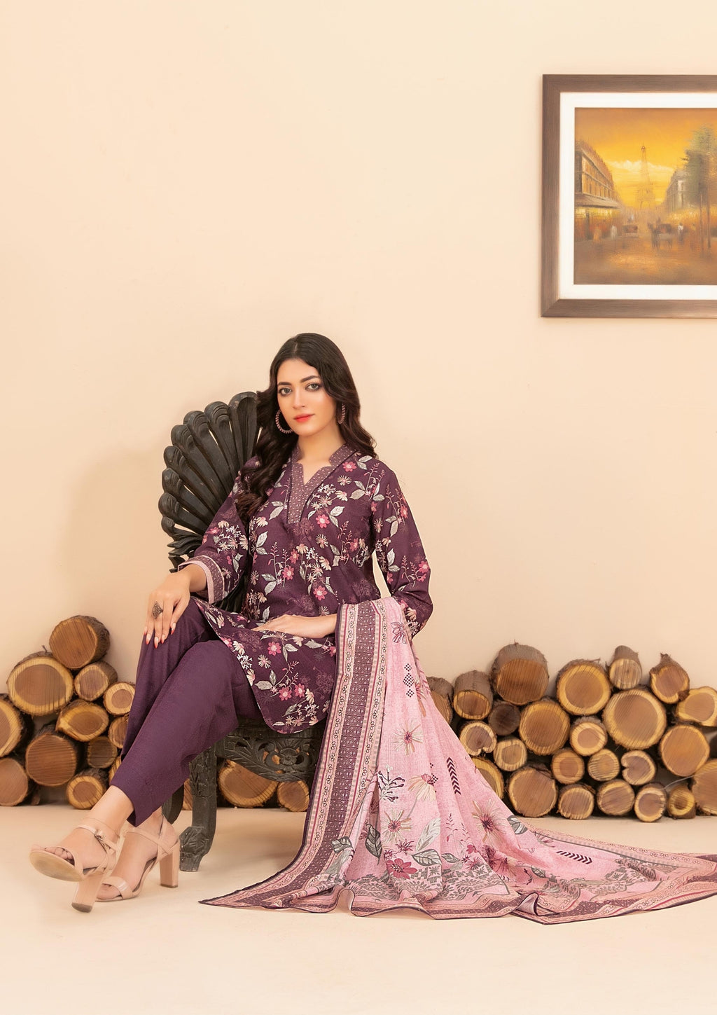 ZARQA - 3-PCS Unstitched Khaddar