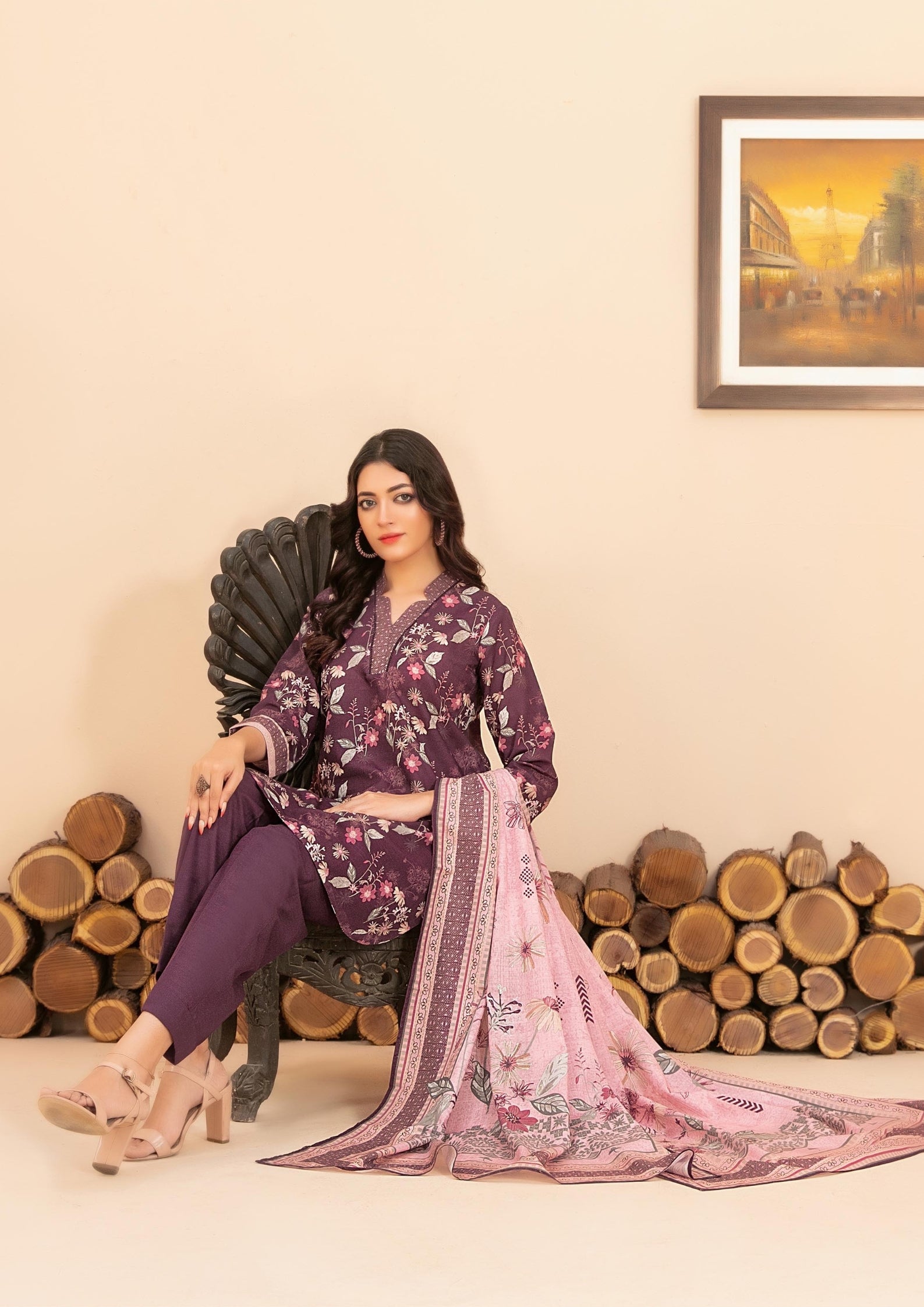 ZARQA - 3-PCS Unstitched Khaddar