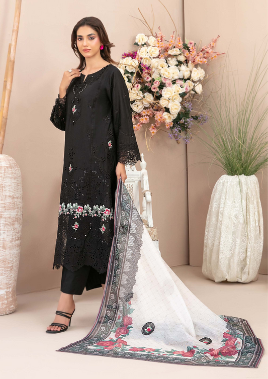 ERSA - Semi Stitched 3-Piece Embroidered Lawn