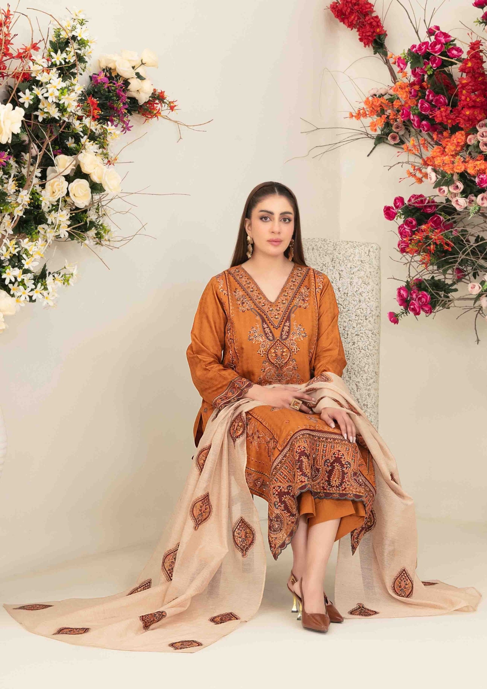 ZAFRAH - Semi Stitched Embroidered Viscose
