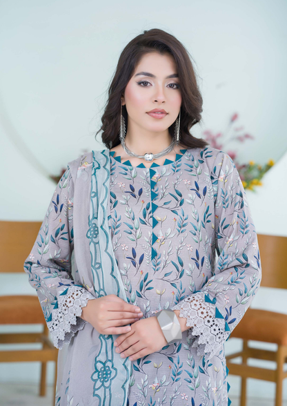 PEHNAWAA - Unstitched 3-Piece Digital Printed Lawn