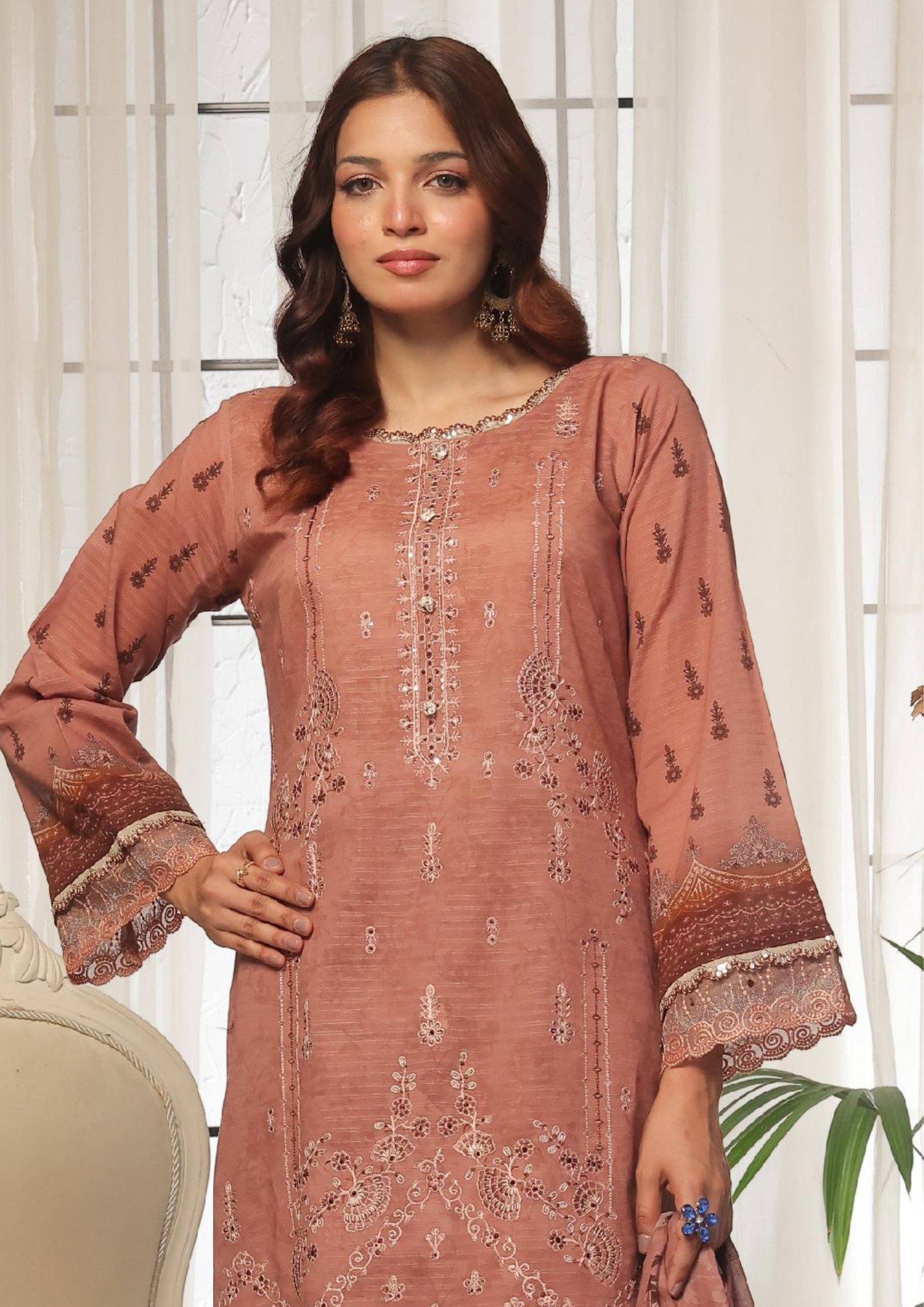 CHANDNI RAAT - Unstitched 3-Piece Bana Dora Digital Lawn