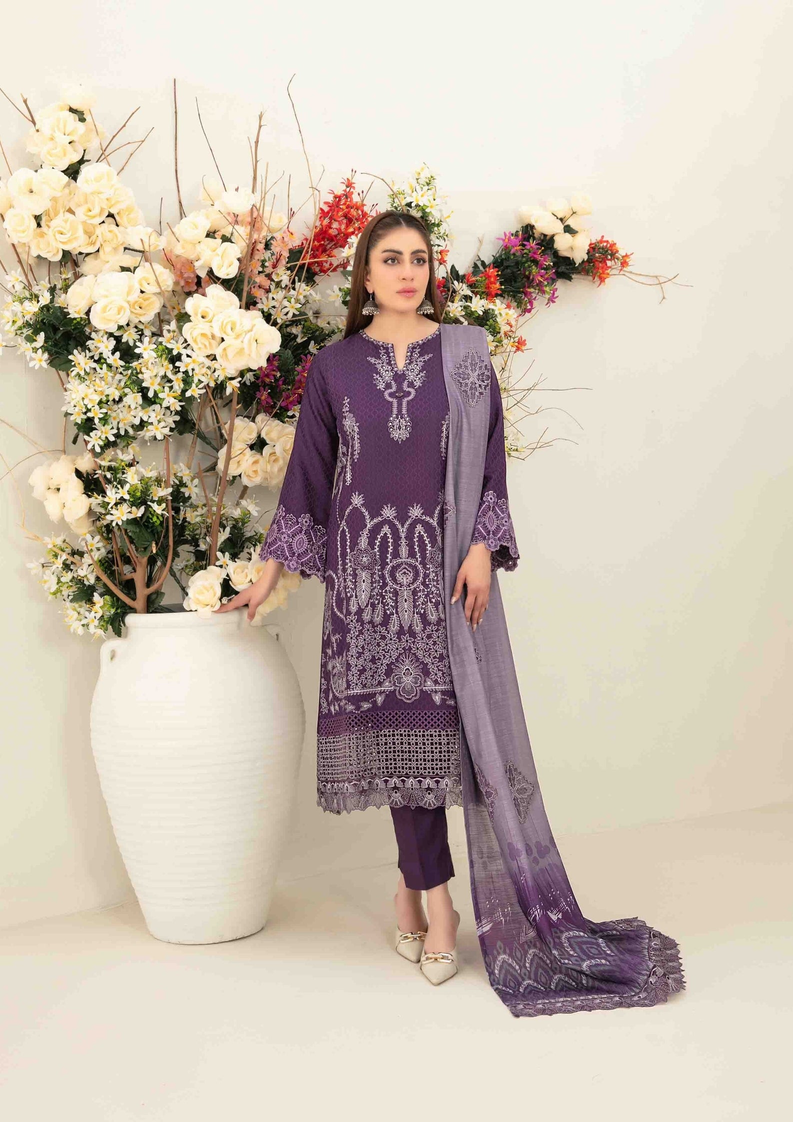 ZAFRAH - Semi Stitched Embroidered Viscose