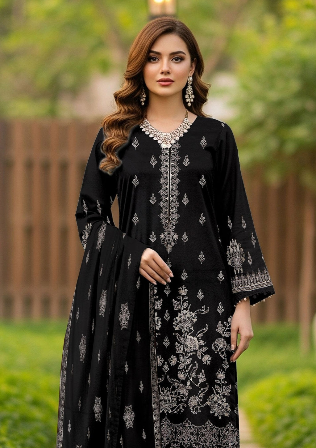 GULL-E-NOOR - Unstitched Embroidered Dhanak