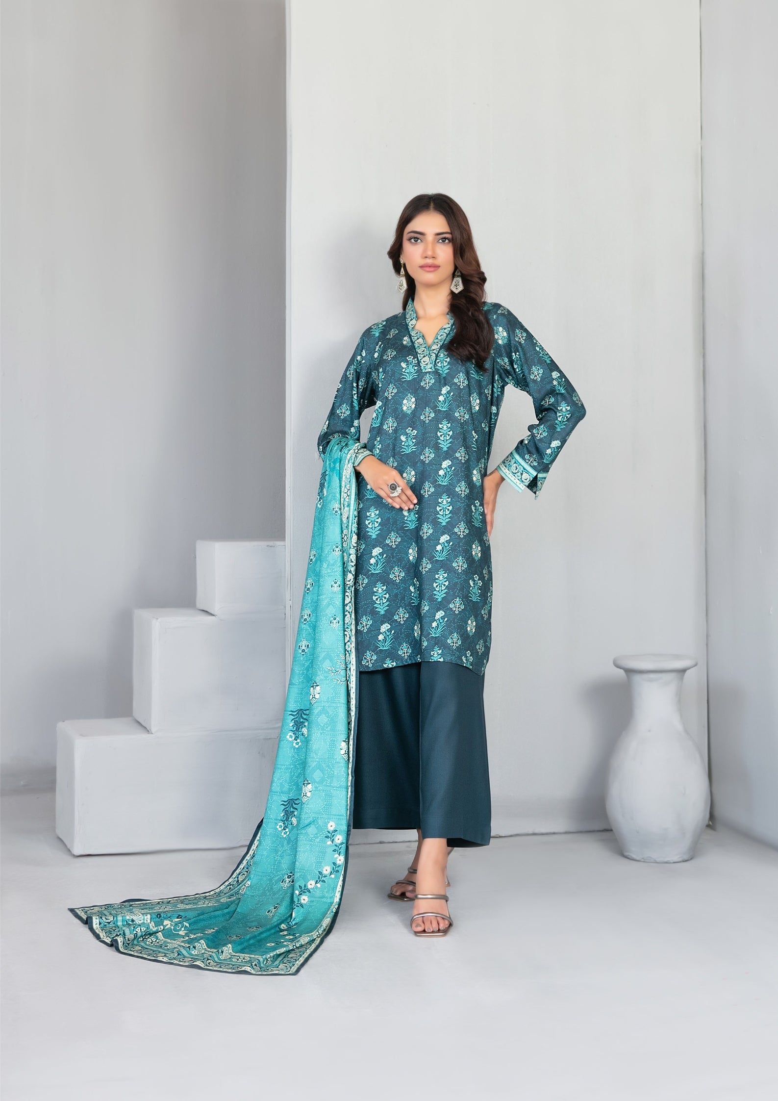 AFSANA - Unstitched Digital Printed Twill