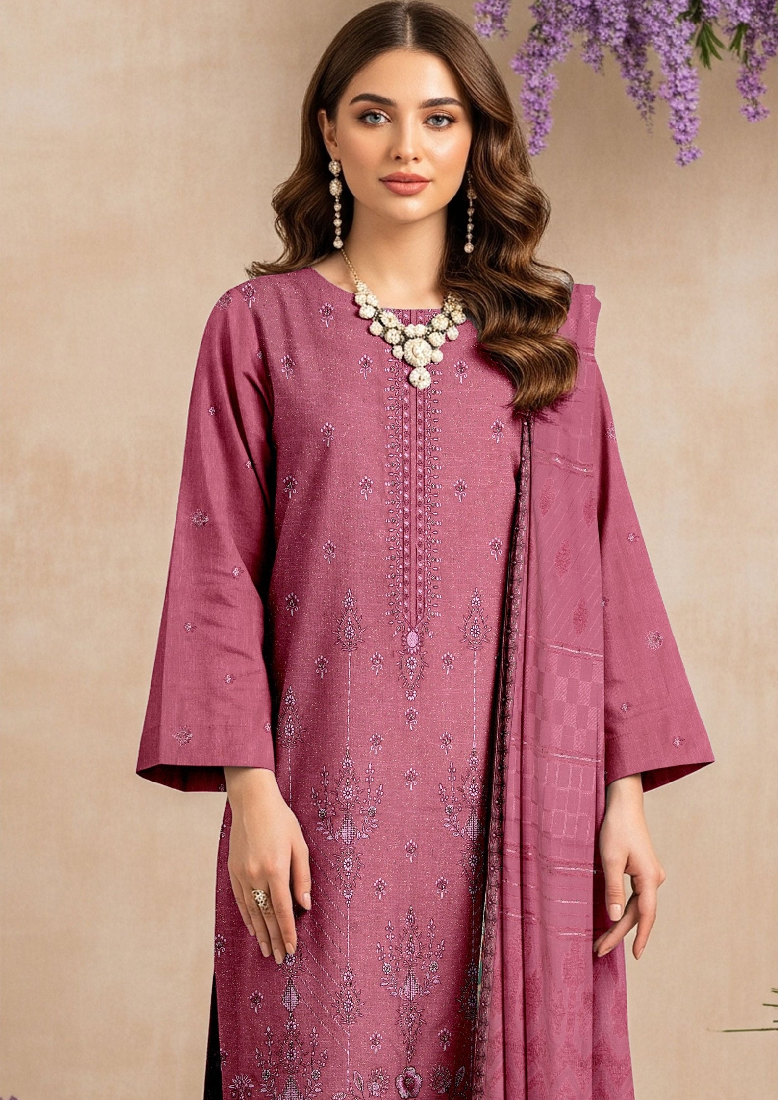 ZAHRA NOOR - Unstitched Chamki Dhanak