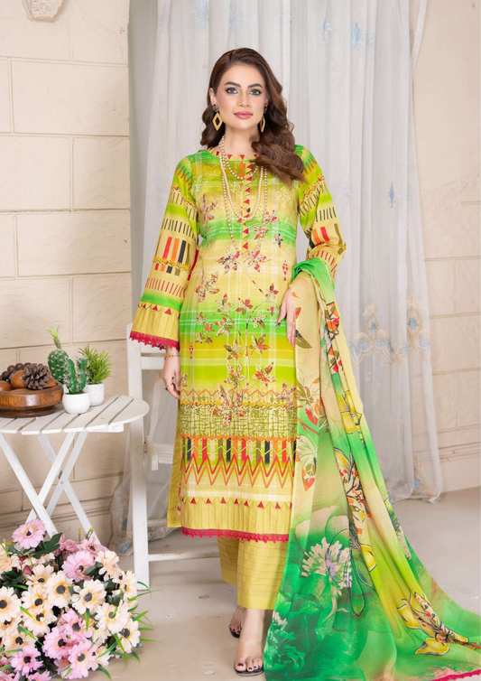 KAJAL - Unstitched 3-Piece Digital Lawn