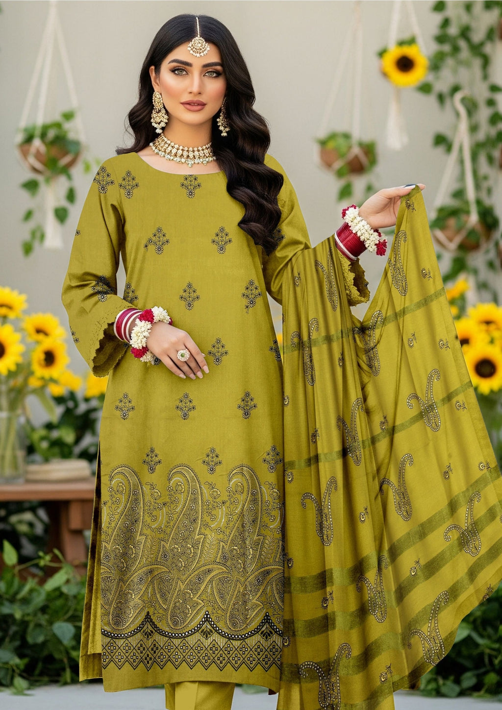 AINA - Unstitched Embroidered Dhanak