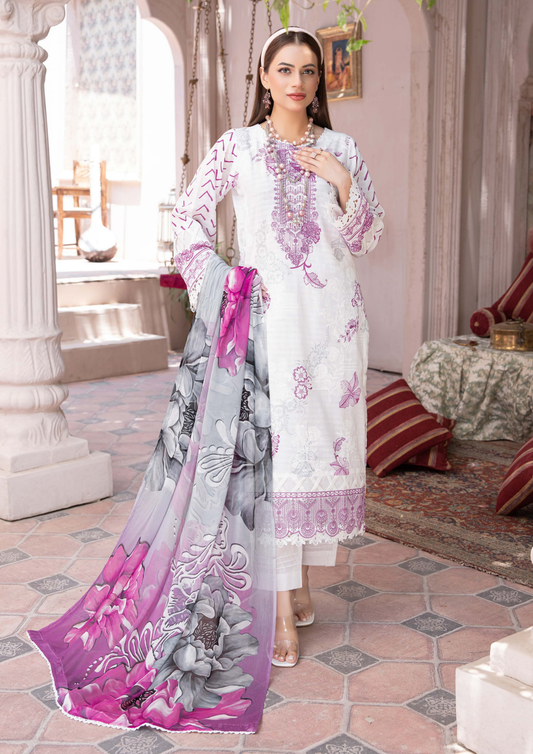 DHAGAY - Unstitched 3-Piece Embroidered Lawn