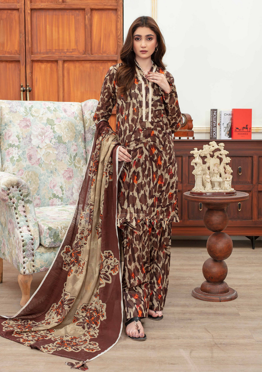 AROOHI - Unstitched 3-Piece Printed Lawn