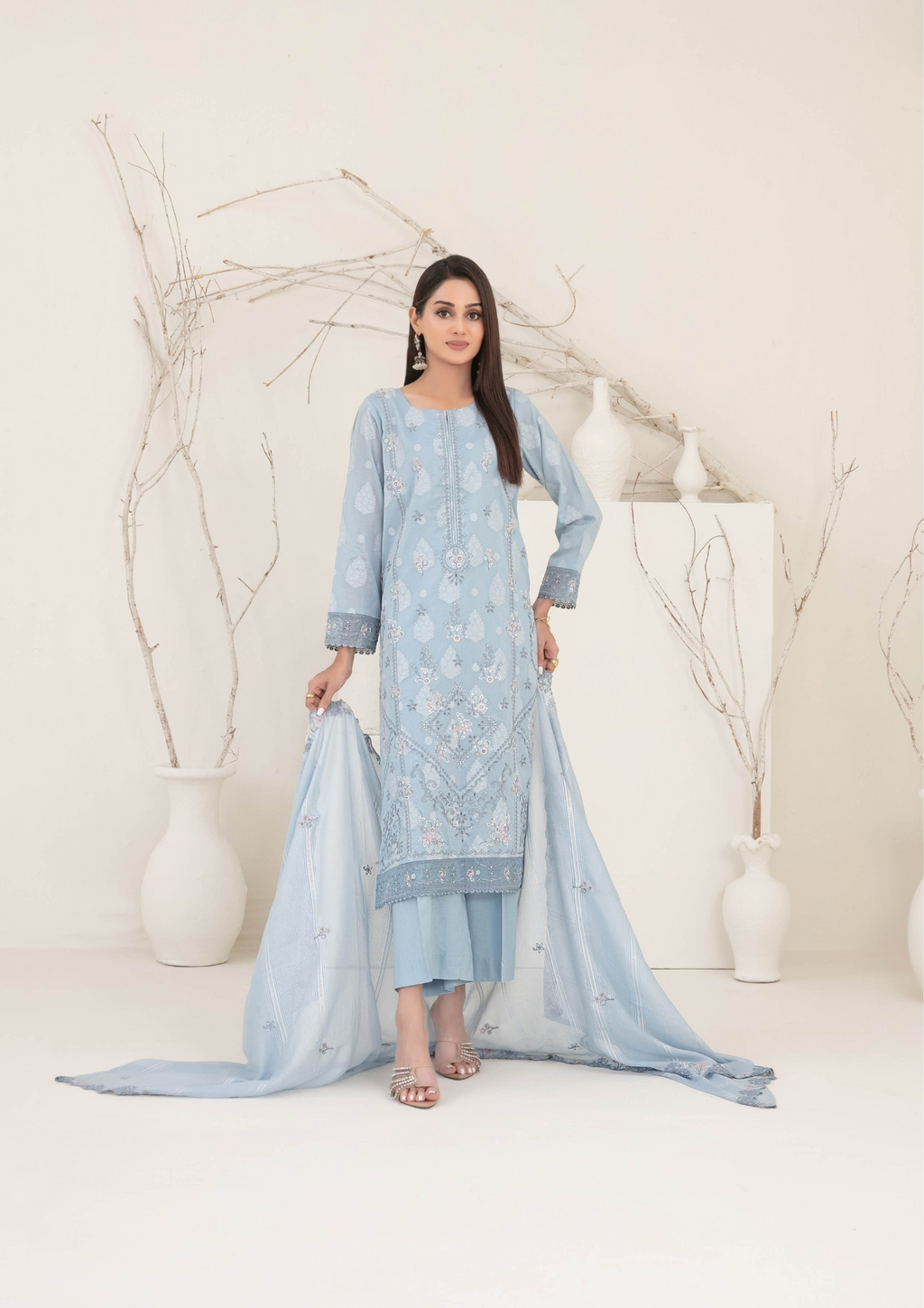 ZEENAT - Unstitched 3-Piece Broshia Banarsi