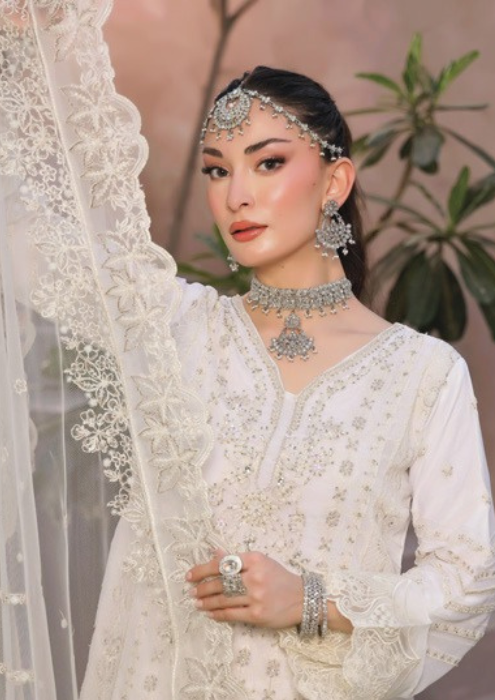 SHEESH MAHAL - Semi Stitched 3 - Piece Embroidered