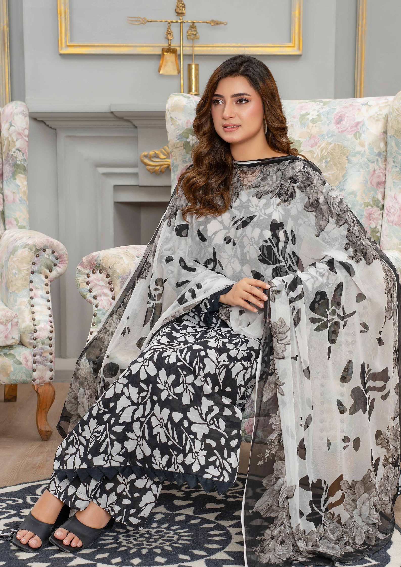 AROOHI - Unstitched 3-Piece Printed Lawn