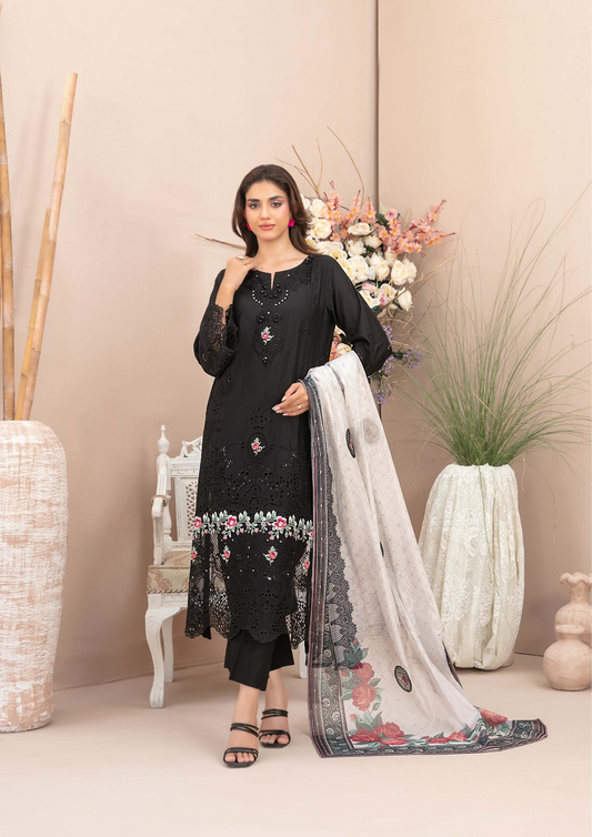 ERSA - Semi Stitched 3-Piece Embroidered Lawn