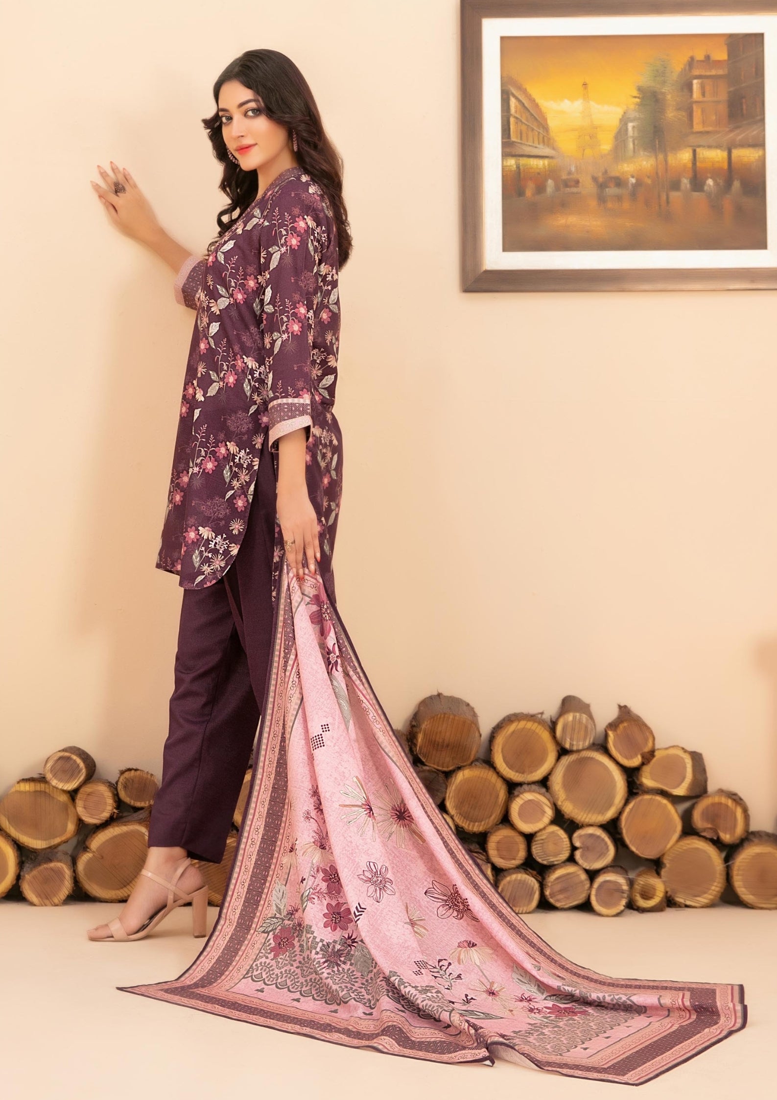 ZARQA - 3-PCS Unstitched Khaddar