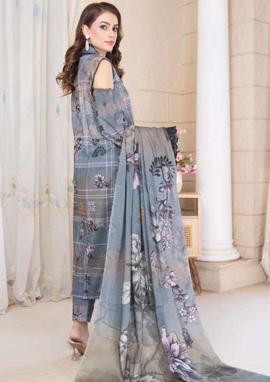 KAJAL - Unstitched 3-Piece Digital Lawn