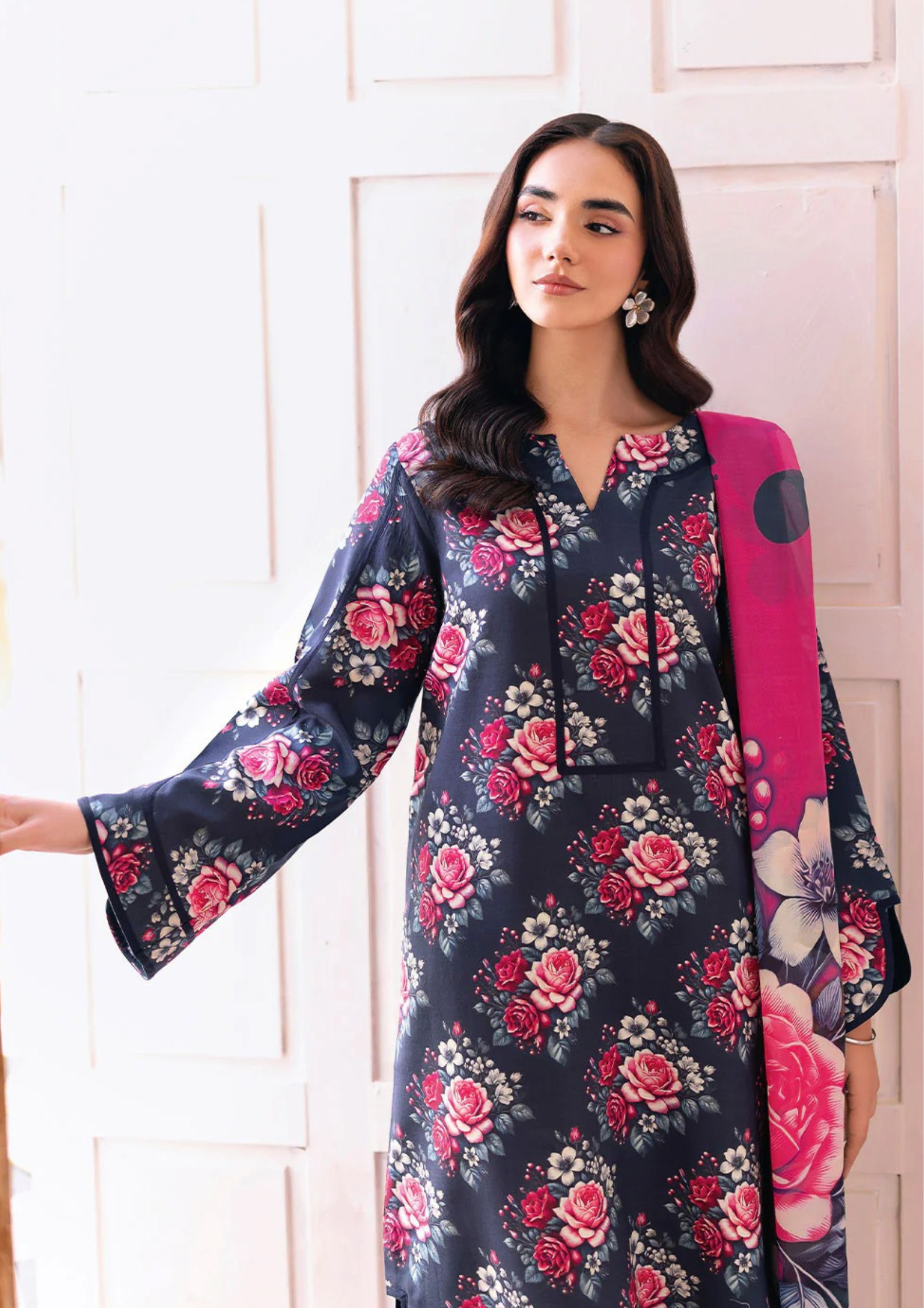 NAQSH-E-NAAZ - Unstitched 3-Piece Digital Bana Dora Lawn