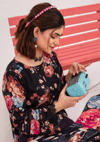 Meena - Unstitched 3-Piece Digital Linen