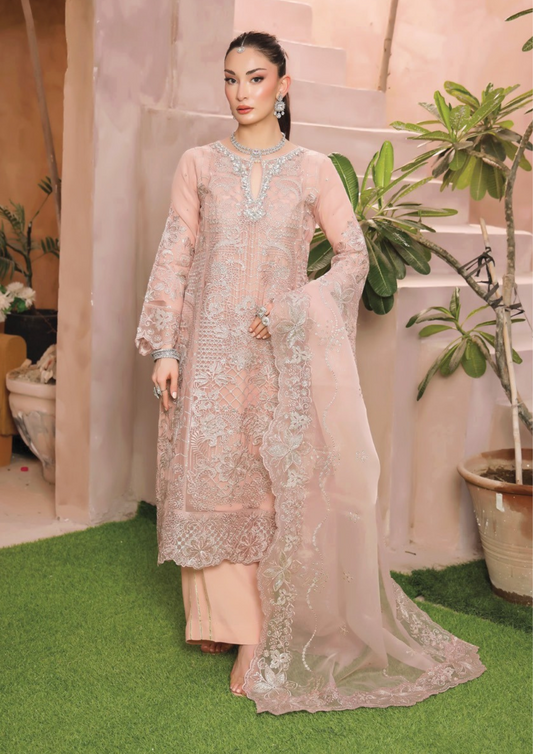 SHEESH MAHAL - Semi Stitched 3 - Piece Embroidered