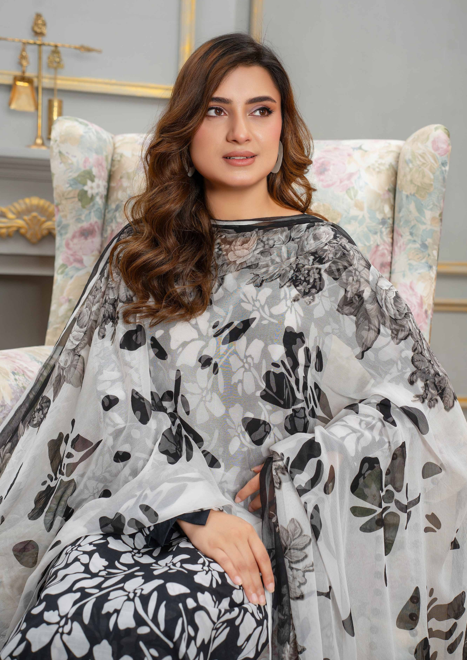 AROOHI - Unstitched 3-Piece Printed Lawn