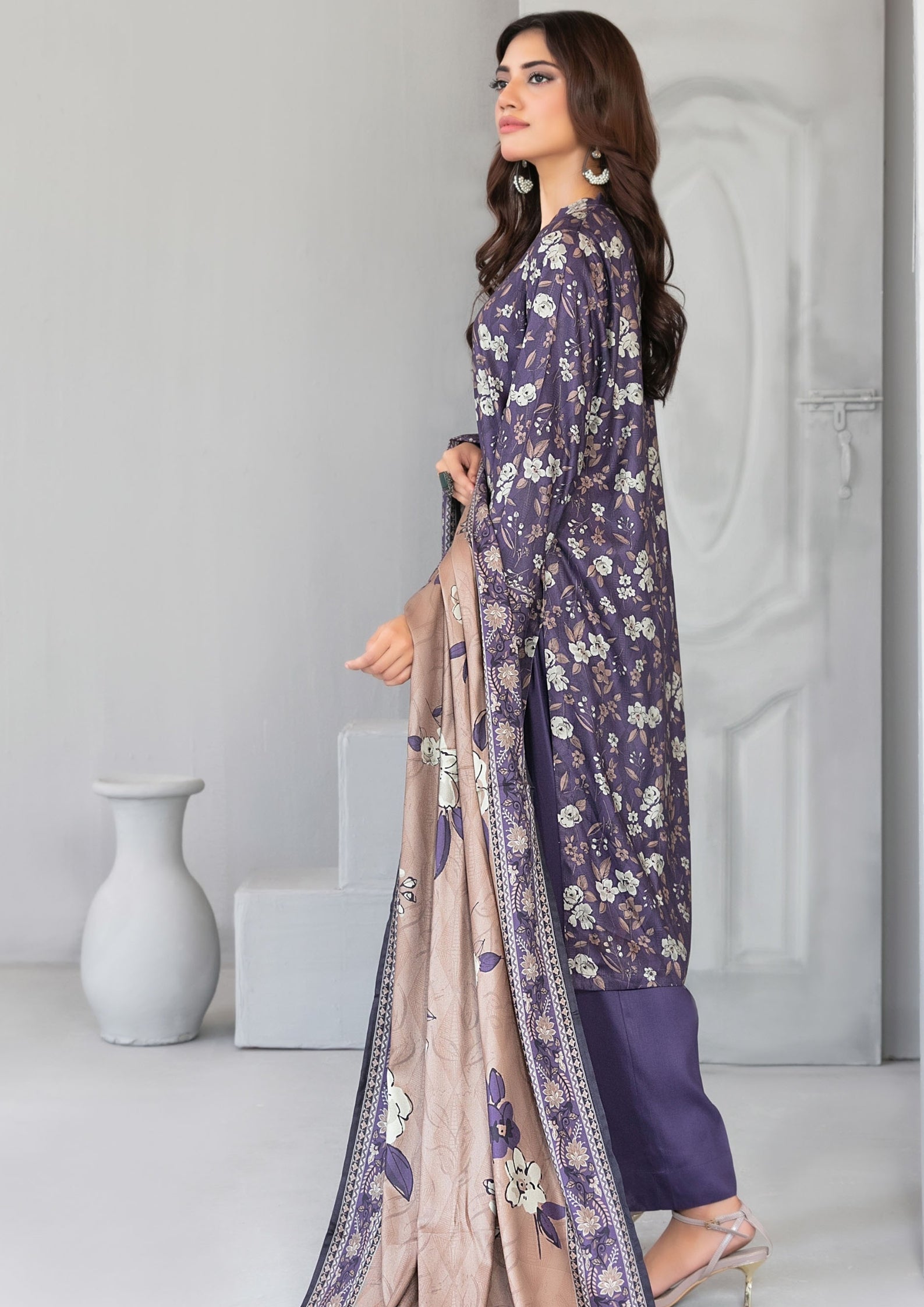 AFSANA - Unstitched Digital Printed Twill
