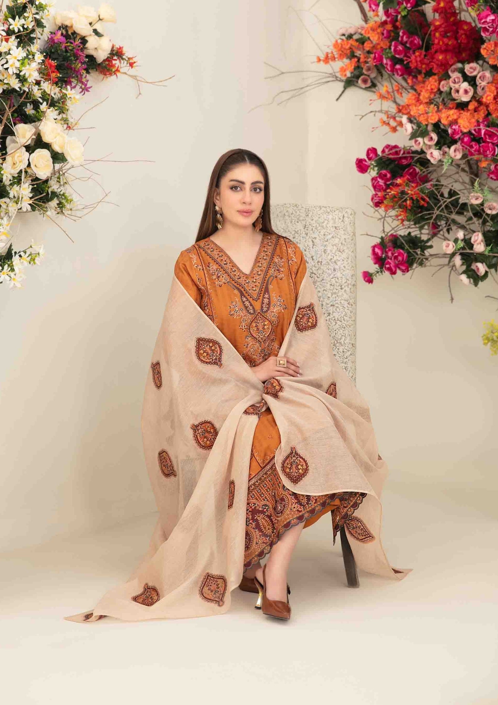 ZAFRAH - Semi Stitched Embroidered Viscose