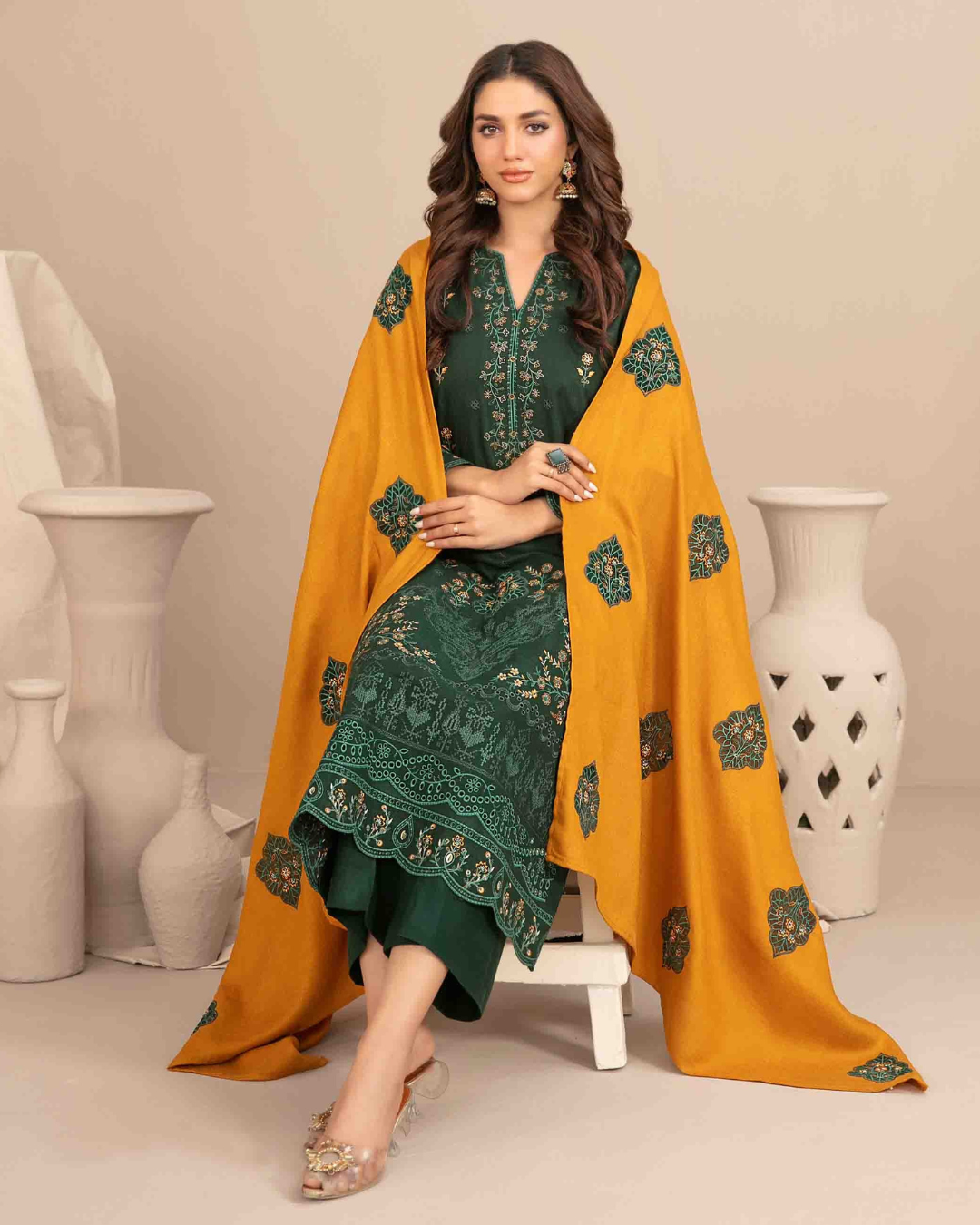 INAYA - Semi Stitched Embroidered