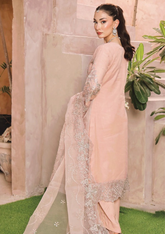 SHEESH MAHAL - Semi Stitched 3 - Piece Embroidered
