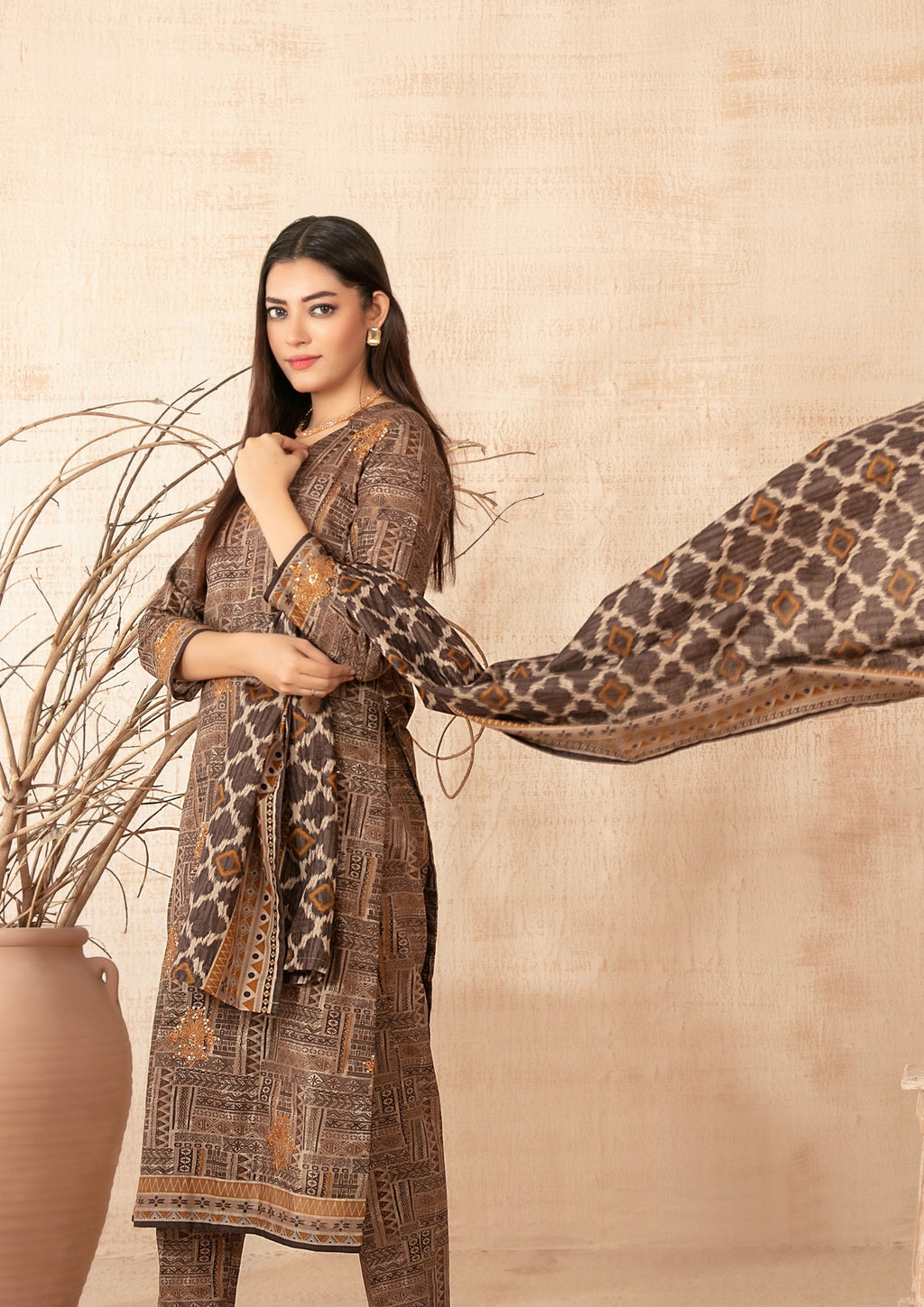 ZIMAL - Unstitched Embroidered Khaddar