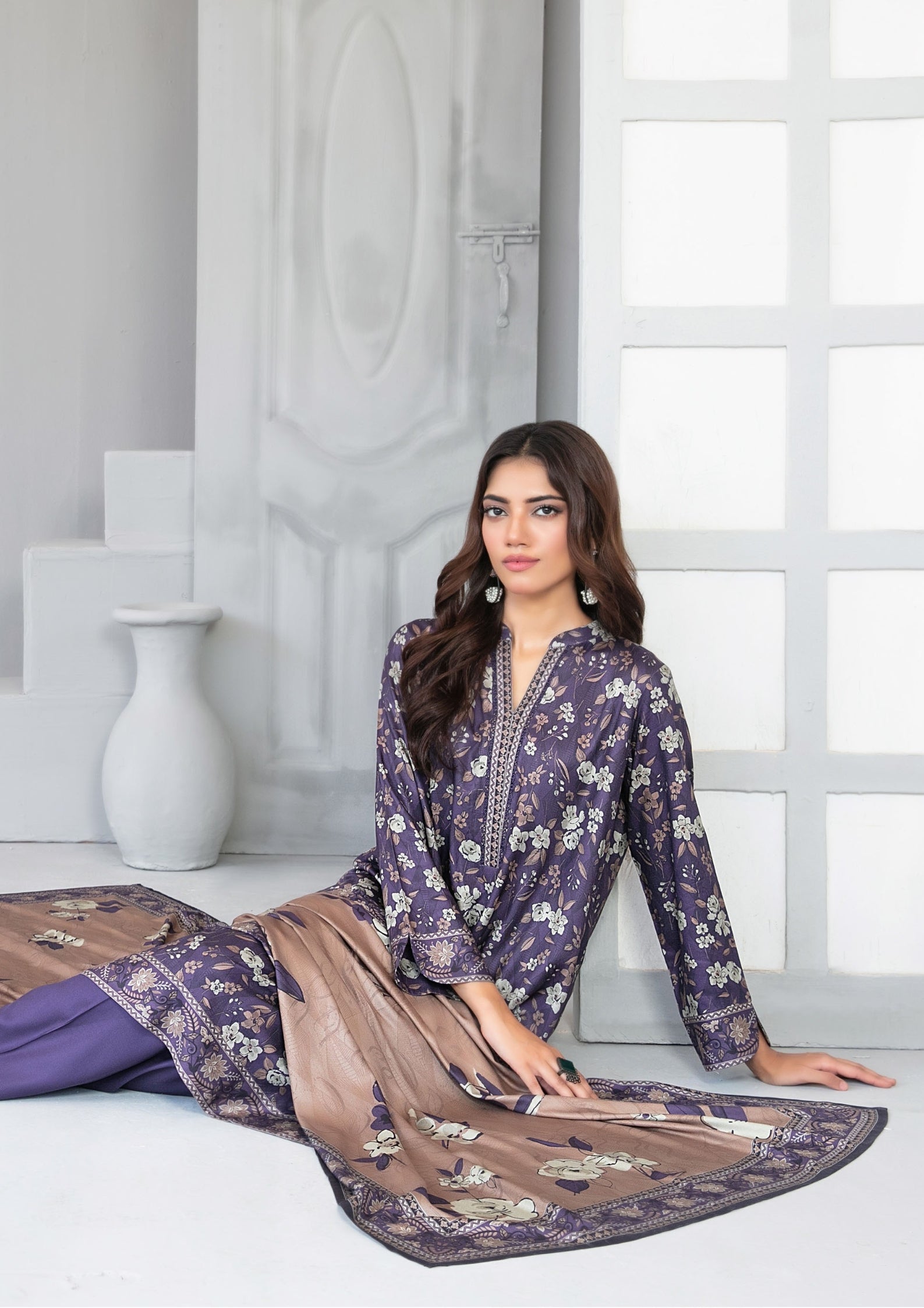 AFSANA - Unstitched Digital Printed Twill