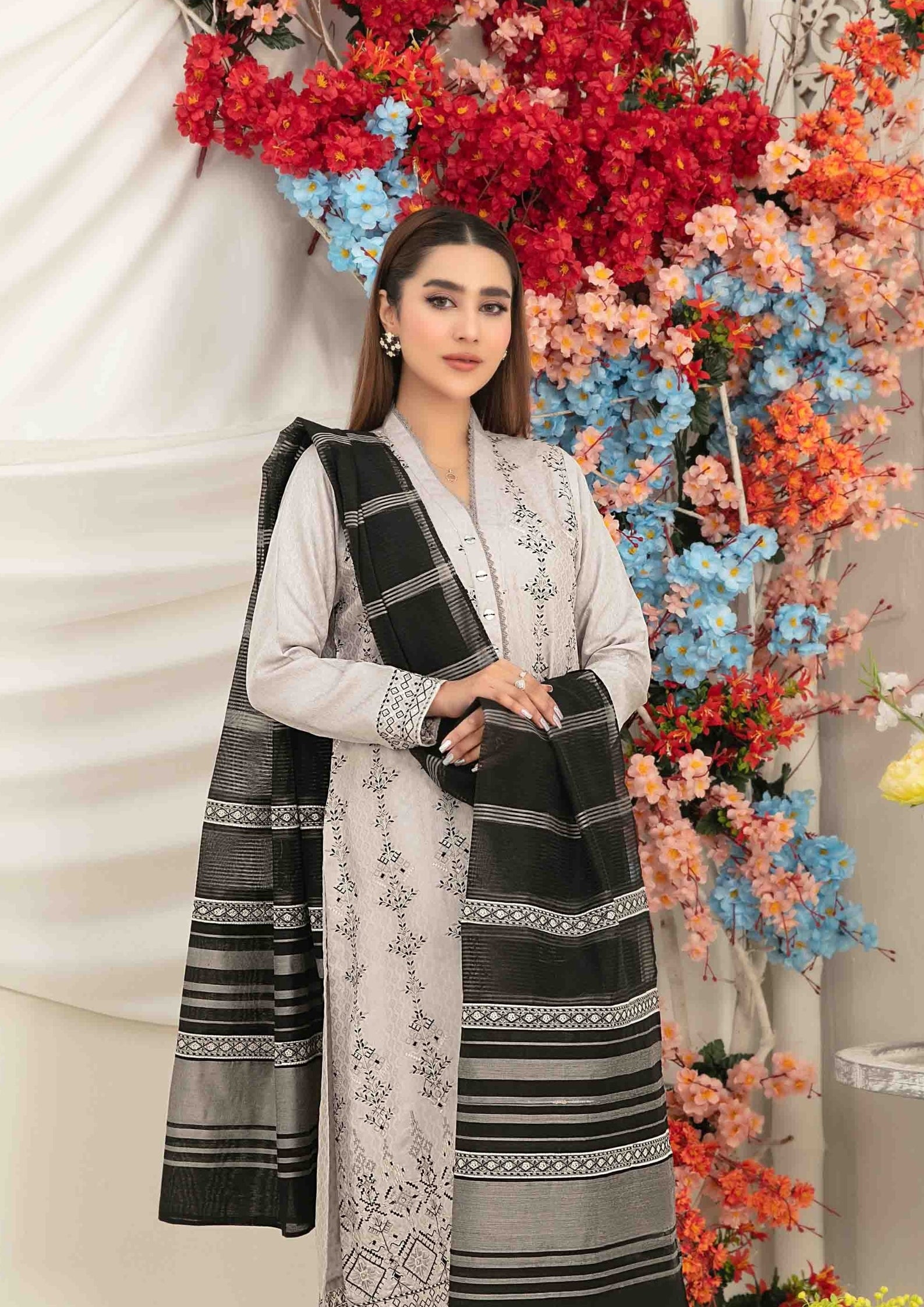 ZAFRAH - Semi Stitched Embroidered Viscose