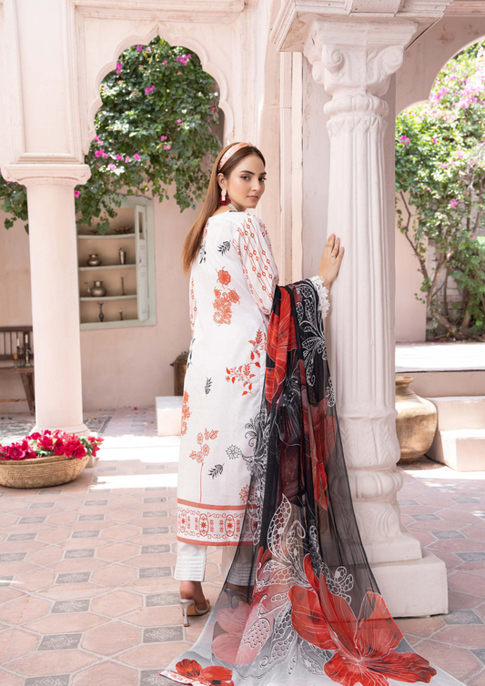 DHAGAY - Unstitched 3-Piece Embroidered Lawn