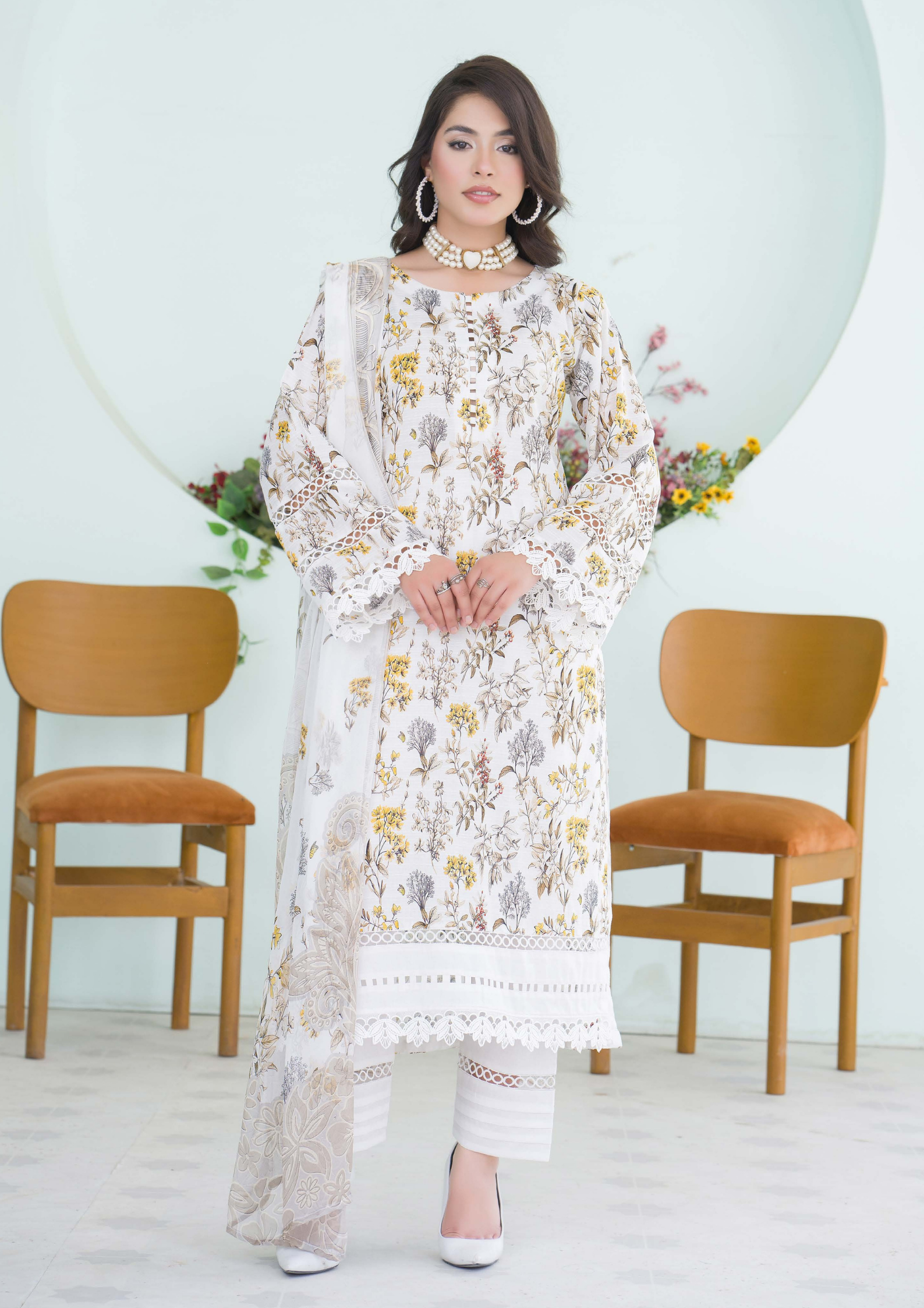 PEHNAWAA - Unstitched 3-Piece Digital Printed Lawn