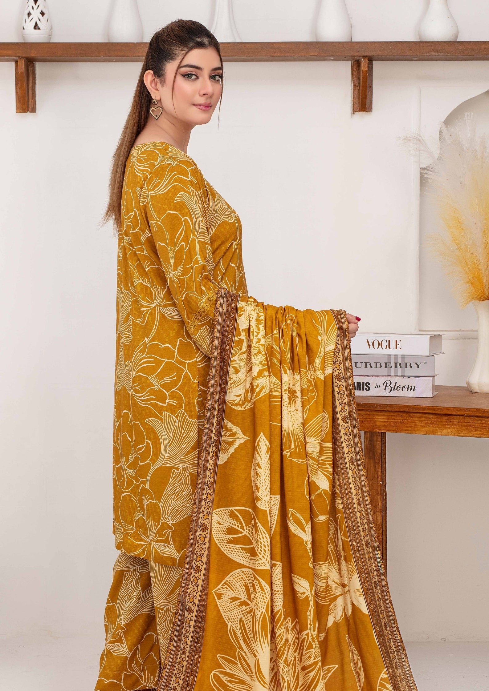 SHAFAQ - Unstitched 3-PCS Bana Dora Linen