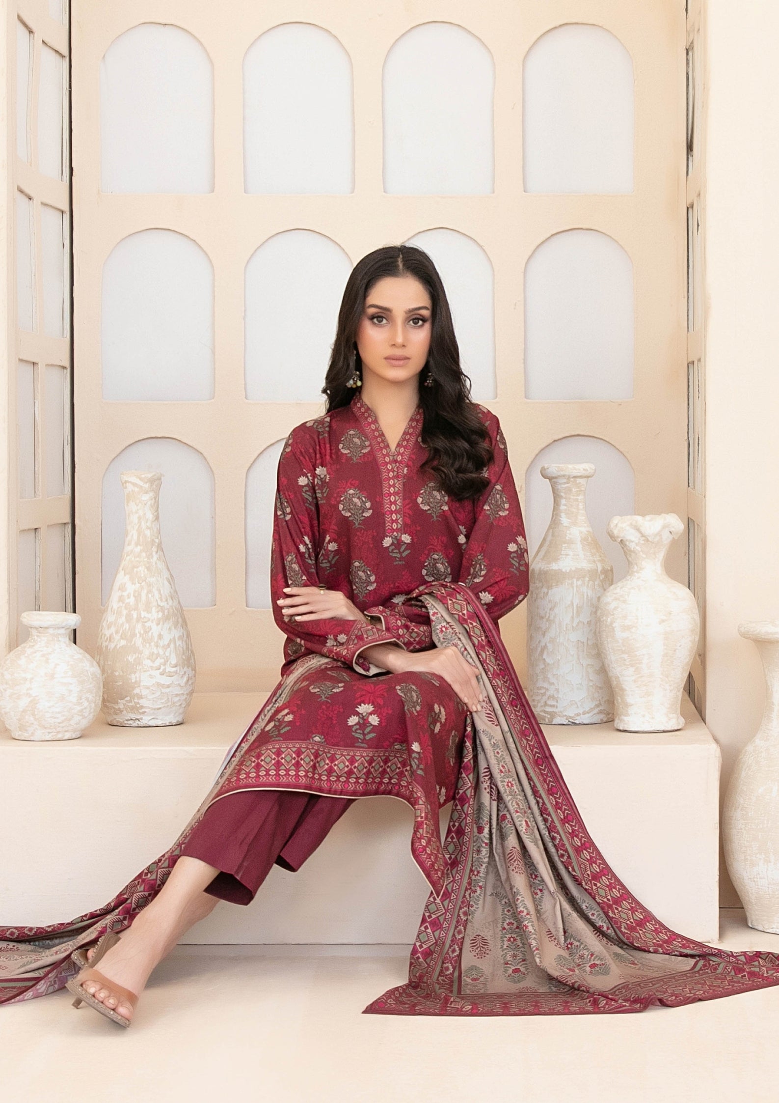 ZEENAT - Unstitched 3-PCS Digital Printed Staple