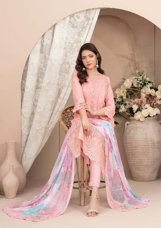 ERSA - Semi Stitched 3-Piece Embroidered Lawn