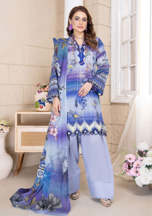 KAJAL - Unstitched 3-Piece Digital Lawn